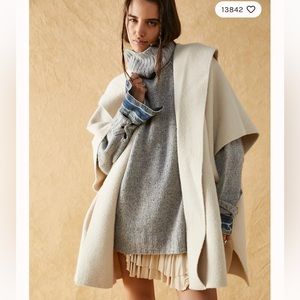 Free People All I Need Cozy Hooded Kimono poncho